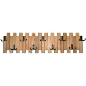 Resim Apak Apak Ahşap Duvar Ve Kapı Askısı 9'Lu Askılık Kahverengi 