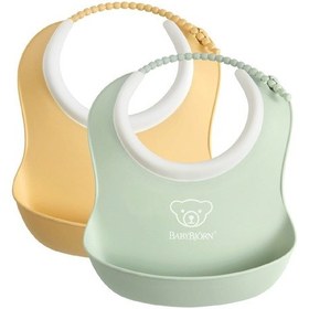 Resim BabyBjörn 2´li Mini Yumuşak Plastik Mama Önlüğü Powder Yellow / G Çok Renkli 