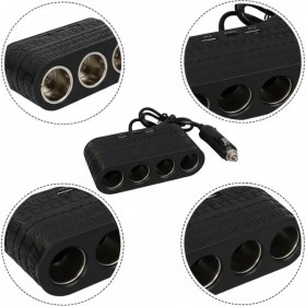 Resim Elektronikçim Araçlar Için 4’lü Çakmak Çoklayıcı Type C USB ve Koruma Sistemli 