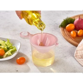 Resim 5 İn 1 Süzgeç - Huni - Limon Sıkacağı - Yumurta Akı Ayırıcı Hazneli Mutfak Aparatı Beyaz 