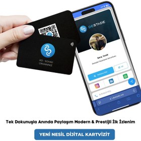 Resim Destade NFC ve QR Kodlu Dijital Kartvizit - Tek Dokunuşla İletişim 