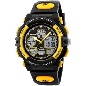 Resim Sarı Skmeı 1163 Saatler Çocuklar Açık Spor Çocuk Erkek Kız İçin Dijital Kuvars Kol Saati 