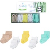 Resim Novibaby 5'li Bambu Yenidoğan Bebek Çorap I Summer I Kız Erkek Bebek Çorabı 