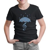 Resim Lordd T-Shirt Lorddd T-Shirt T-Shirt Singin In The Rain - 2 Siyah Çocuk Tshirt 