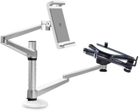 Resim Coverzone Notebook ve Tablet Stant, 10-16" Dizüstü Bilgisayar ve 4.7-12.9" Tablet 2 Hareketli Ayarlanabilir Kol, Ergonomik Dizüstü Bilgisayar Standı OA-9X (OA-9X) 