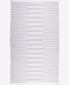 Resim Düzensiz Çizgili Jakarlı Peştemal Gri 