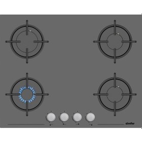 Resim Simfer 3655 + 8705 Gri Ankastre Set 