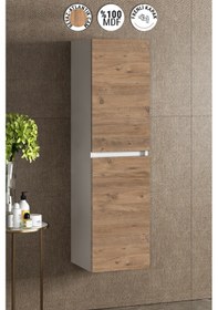 Resim Yıldız 35 130 Cm Beyaz-atlantik Çam Mdf Asma Banyo Boy Dolabı Beyaz - Atlantik Çam 