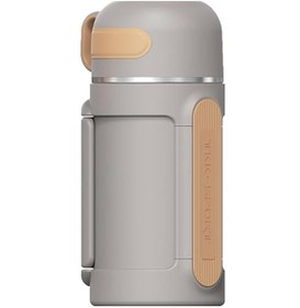 Resim Vagonlife Tkk T2011 1000ml Askılı Bardaklı Gri Çelik Matara 