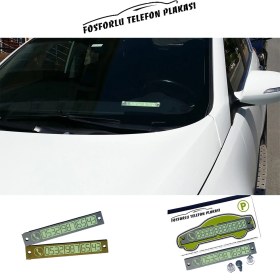 Resim Pratik Araç İçi Fosforlu Telefon Plakası 