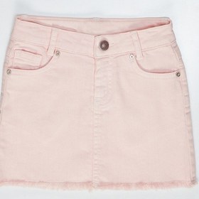 Resim Denokids Pembe Denim Mini Kız Etek Pembe 