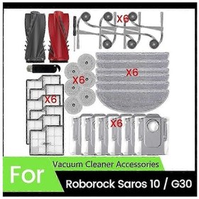Resim Roborock Saros 10 Robot Süpürge 34 Parça Aksesuar Seti, Verimli Temizlik, Çift Ana Fırça, Yan Fırçalar, Hepa Filtreler 