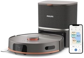 Resim Philips HomeRun 5000 Serisi Robot Elektrikli Süpürge, Çift Döner Mop, Süpürme ve Paspas, 10.000Pa Emiş Gücü, Lazer Çizgi Navigasyon, HomeRun Uygulaması, Açık Gri (XU5100/10) 
