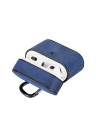 Resim Casquet Apple Uyumlu AirPods 3.nesil Deri Kılıf G21 Mavi 