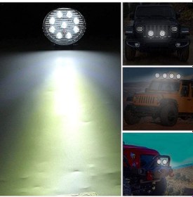 Resim Carub Lamba Çalışma Lambası Mini Off-road Led Işık Projektör 10-30v 27w 9 Led Ip67 Yuvarlak Siyah Br3010506 1 Adet 