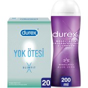 Resim Durex Yok Ötesi Slim Fit 20'li Ince Prezervatif + Aloe Vera Jel 200ML 