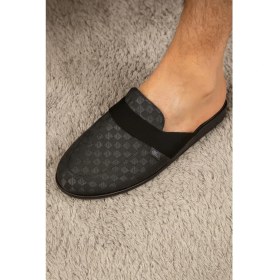 Resim Erkek Siyah Poli Taban Çeyizlik Ev Terliği Q3G8K5CK 