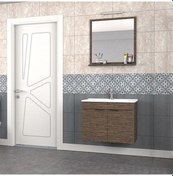 Resim Biani Fix Arya 75 Cm Banyo Dolabı Renk Aybe Kahve Çok Renkli 