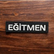 Resim Ex Patch Siyah Zemin Beyaz Renk Eğitmen Yazılı Peç Arma 10 X 3 Cm 