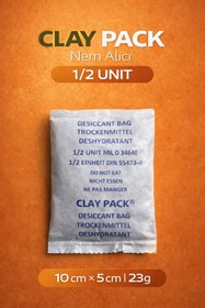 Resim nemtut CLAY PACK AKTİF KİL NEM ALICI 1/2 UNİT ( 10 CM X 5 CM - 23 g ) 50 ADET 