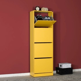 Resim Adore Flat Duo 4 Katlı Ayakkabılık Dolabı - Sarı 