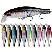 Resim Profesyonel Batan Minnow Balıkçılık Yemleri - Jerk Bait Bass Carkbait Swimbait Keskin Balıkçılık saç tokası ile 