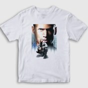 Resim Presmono Unisex Çocuk Beyaz Poster V2 Prison Break T-Shirt 