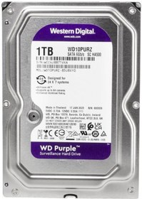 Resim Western Digital Purple Wd10purz 1 Tb Sata 6gb/s 7-24 Güvenlik Harddisk 