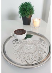 Resim 6 Adet Affection Beyaz Fransız Tarzı Modern Bardak Altlığı & Kokt 