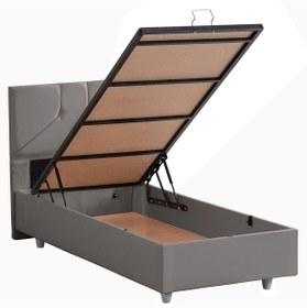 Resim Wick İkili Set, Wick Tek Kişilik Baza Başlık Seti Gri 90 x 200 