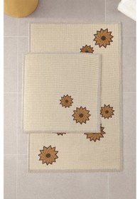 Resim Banyo 2li Paspas Takımı Yıldız Bej 60x100 Bej 