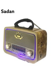 Resim sadan Vintage Rt-301 Nostalji Bluetooth Şarjlı Radyo Usb Sd Mp3 Player 