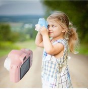 Resim Geekyou Çocuklar İçin Hd 1080p Video Çekebilen Renkli Dijital Fotoğraf Makinesi - Mavi 