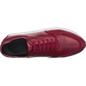 Resim Costo Shoes YC2023 Bordo Deri Erkek Spor Ayakkabı Rahat Hafif Taban Geniş Kalıp 
