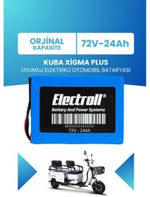 Resim Kuba Xigma Plus Uyumlu Batarya Lifepo4 72v 24ah 