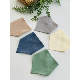 Resim Ftbabycollection 5 Adet %100 Pamuklu Çift Katlı Çıtçıtlı Müslin Bebek Önlük Fular Salya Önlüğü 