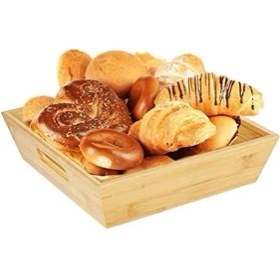 Resim Bambu Lüx Kare Orta Boy Ekmeklik-Meyvelik 20CM, Bambu Ekmeklik Kare Orta Boy 20CM 