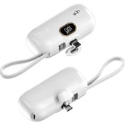Resim Linktech EP52 4800 mAh Type-C Dock Stant Lightning Kablolu Mini Powerbank 