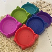 Resim 6 adet Renkli Kedi Kapları - Dayanıklı Plastik, Temizlemesi Kolay Küçük Evcil Hayvan Yiyecek ve Su Kapları, Eğlenceli Kedi Yüzü Tasarımı - İç/Dış Mekan Kedileri ve Yavru Doğum Günü Partileri için Mükemmel, Çeşitli Renk 