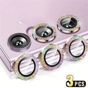 Resim For Samsung için 3 adet/1 Set Glitter Bling Metal Glass Lens Koruyucu Kapak for samsung for galaxy A14 A34 A54 5G A55 A35 A15 için Tam Koruyucu Lens Kapak Kamera Koruma 