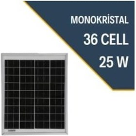 Resim Uretech 25 W Monokristal Güneş Paneli 20 W A Grade Solar Panel 12V 