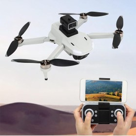 Resim GÜMRÜK BEY 4K Kameralı S5S Drone Wifi Katlanabilir RC Quadcopter Uygulama Kontrollü Fırçasız Motor 3 Pil Çanta 