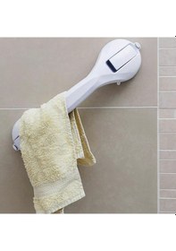 Resim Seyahat İçin Banyo Vantuzlu Tutunma Barı Beyaz 