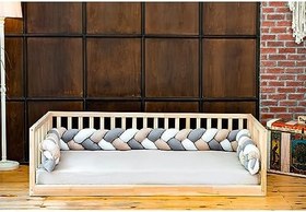 Resim Yere Sıfır Montessori Yatak Ahşap Çocuk Karyola Filiz (80X180) 