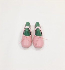 Resim Yıldız Bale Kostüm ve Spor Ürünleri Pembe Deri Tek Taban Bale Patiği 