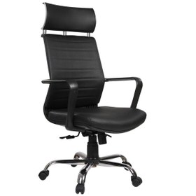 Resim My7 Yönetici Makam - Ofis Müdür - Büro - Çalışma Koltuğu Siyah Renk Krom Ayaklı Siyah 