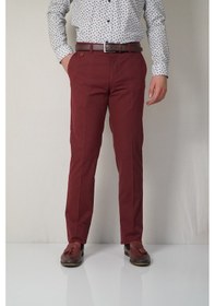 Resim Nıkralı Klasık Organık Yan Ceb Nakıslı Pantolon Vişne 