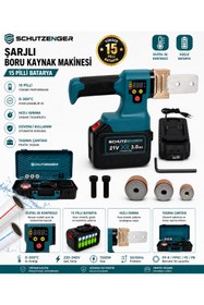 Resim SCHUTZENGER ALMAN 928Vf 15 PİLLİ ÇİFT AKÜ PLASTİK PVC BORU KAYNAK MAKİNASI KALIP KAFA HEDİYELİ 
