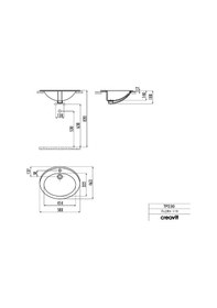 Resim Creavit Tp230 Tezgah Üstü Lavabo 46 x 58 CM 