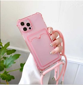 Resim BilişimGo Technology Iphone 6 Plus / 6s Plus Şeffaf Kartlıklı Boyun Askılı Ipli Kılıf 